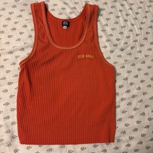 BDG Vibrant Orange Ribbed Tank Top